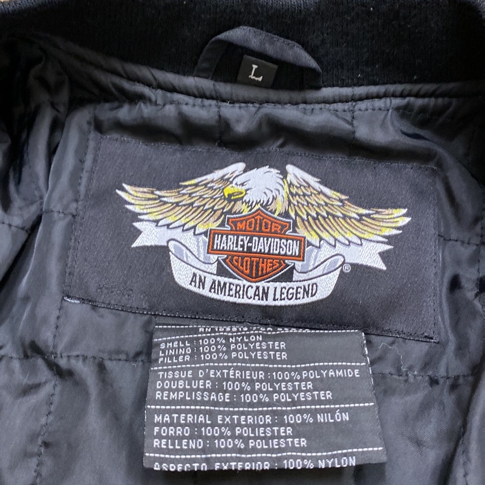 Harley-Davidson Nylon Racing Jacket, Men's Size L Nylon black type Vintage Second Hand